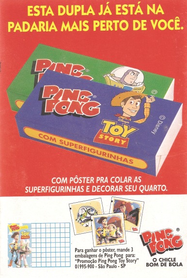 Antiga figurinha do chiclete Ping Pong.